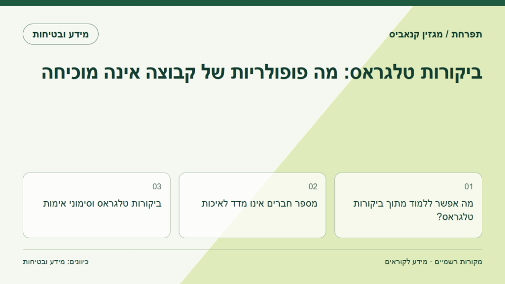 ביקורות טלגראס: מה פופולריות של קבוצה אינה מוכיחה
